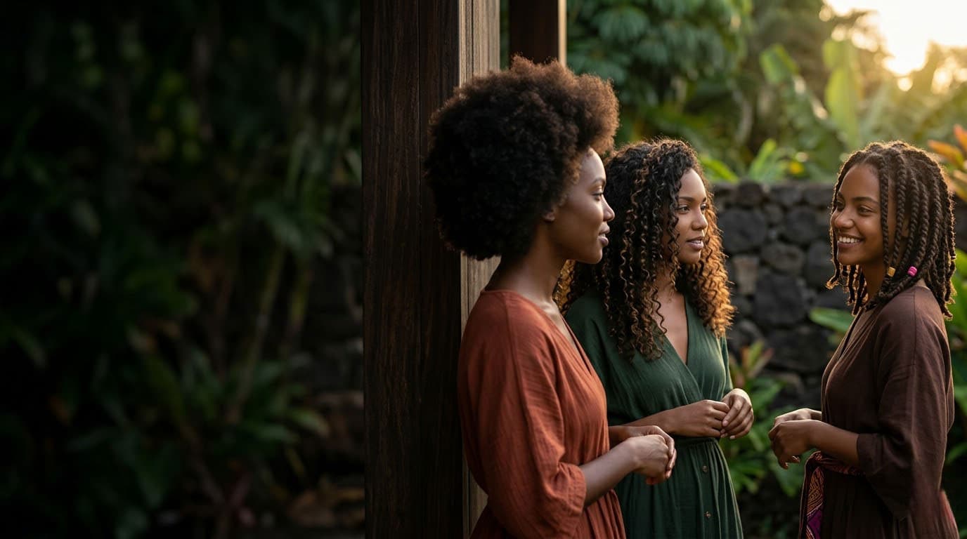 Femmes aux cheveux texturés lors d'un événement Culture Afro